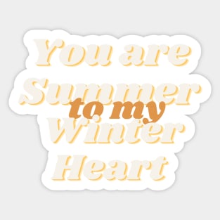 Summer for Winter Heart Sticker